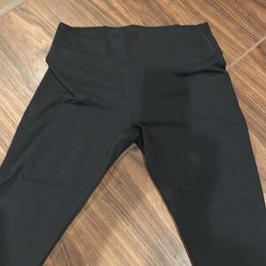 Women’s Fabletics Black Leggings with Pink Accents